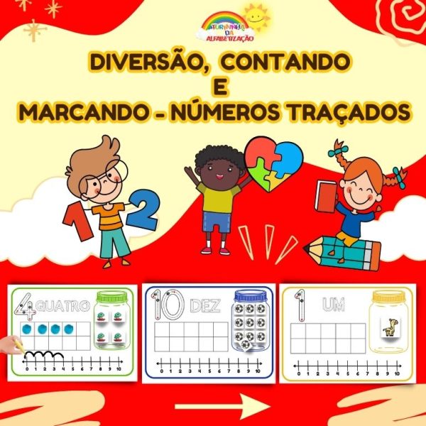 Diversão, cotando e marcando - números traçados