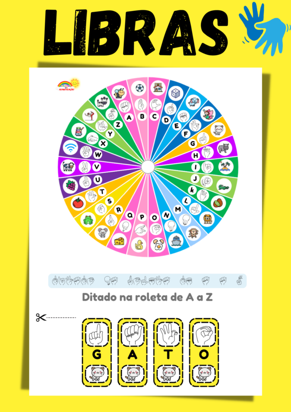 LIBRAS - Ditado na roleta de A a Z - Imagem 2