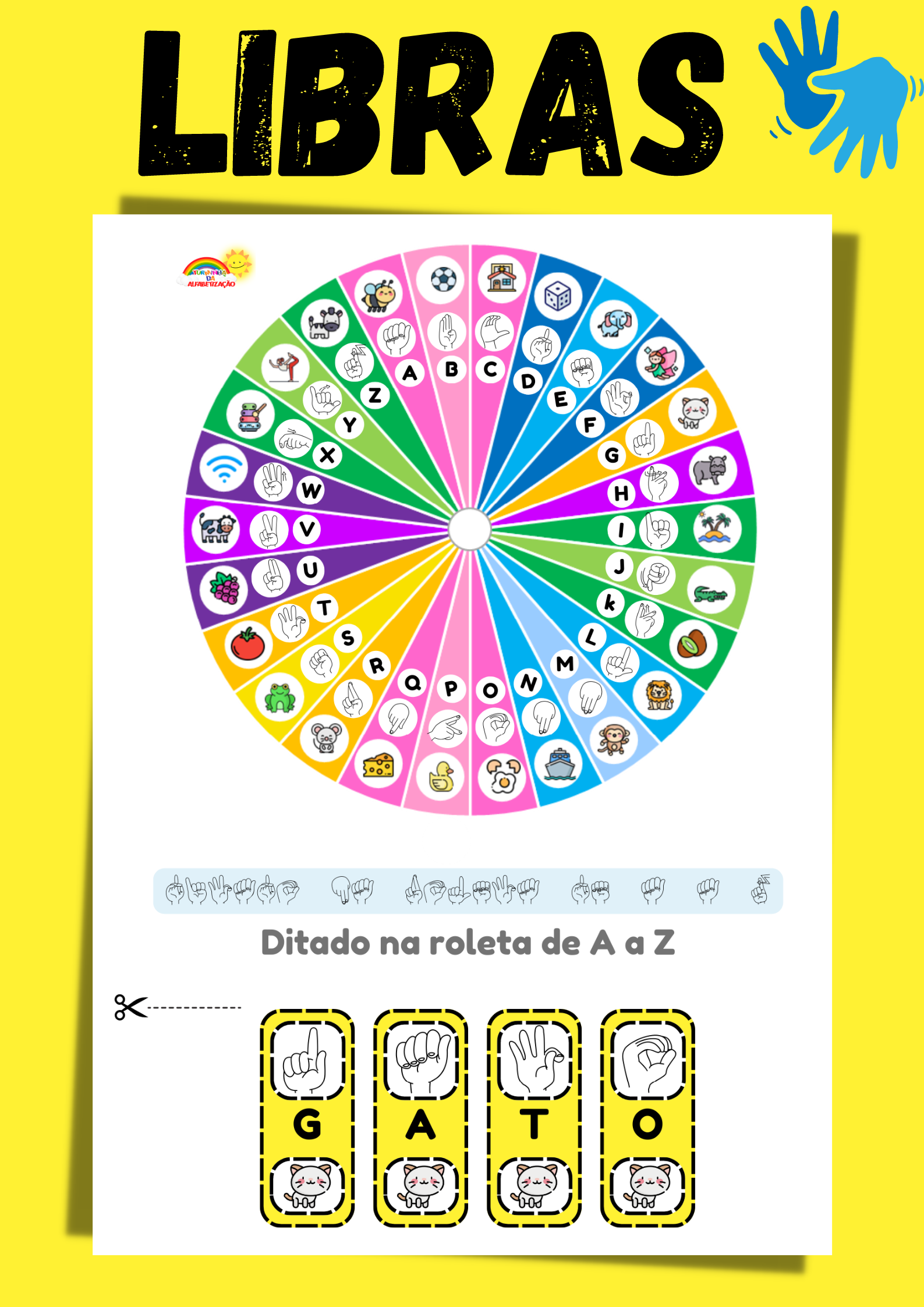 Jogo Roleta do Alfabeto para Alfabetização