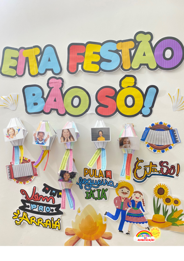 PAINEL INTERATIVO FESTA JUNINA COM BALÕES 3D!🎈 - Imagem 8
