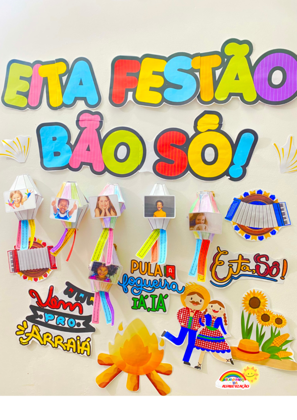 PAINEL INTERATIVO FESTA JUNINA COM BALÕES 3D!🎈 - Imagem 10