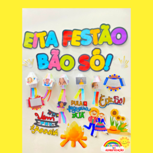 PAINEL INTERATIVO FESTA JUNINA COM BALÕES 3D!🎈