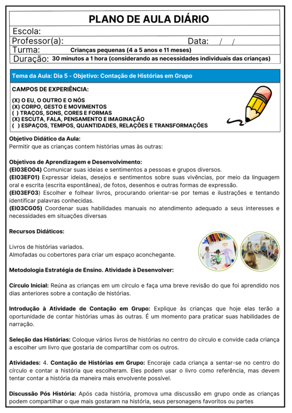 PLANEJAMENTOS DE AULAS DIÁRIOS! PRÉ-ESCOLA I E II.📚⭐✏️ - Image 27