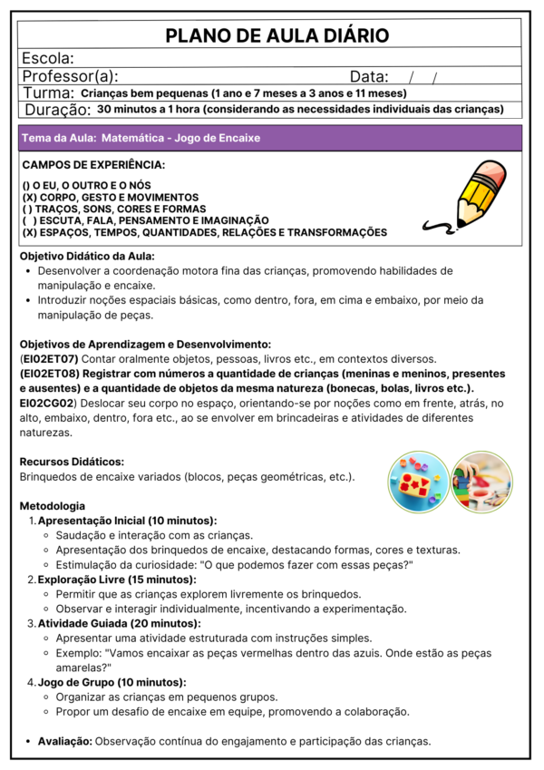 PLANEJAMENTOS DE AULAS DIÁRIOS - MATERNAL 1 E 2 📚⭐✏️ - Imagem 5