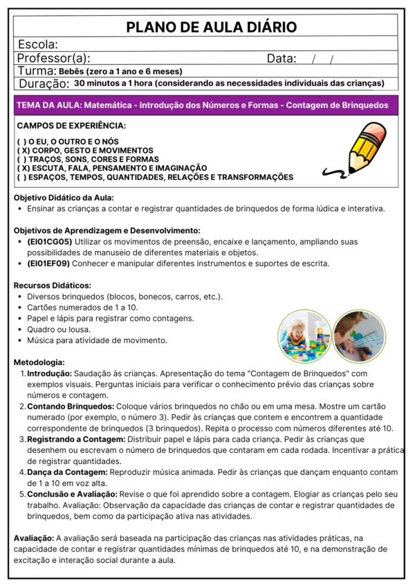 PLANEJAMENTOS DE AULAS - BERÇÁRIO I E II.📚⭐✏️​ - Imagem 18