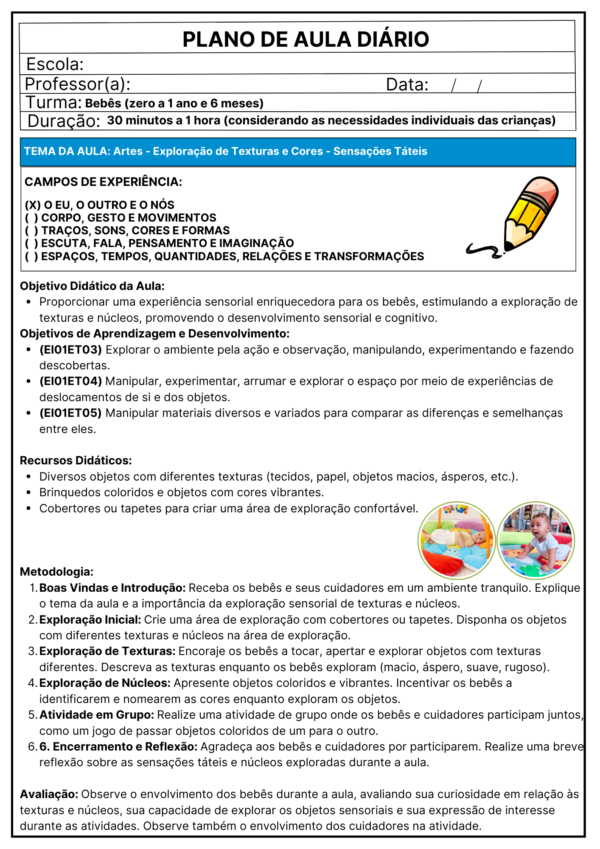 PLANEJAMENTOS DE AULAS - BERÇÁRIO I E II.📚⭐✏️​ - Imagem 14