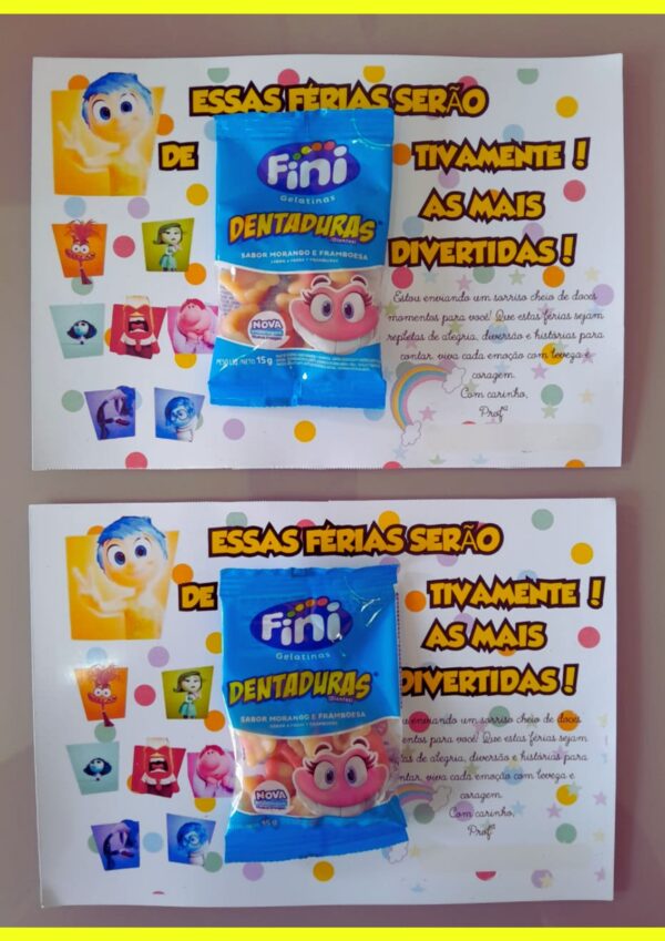 📚🎉 Cartão de Férias "Divertidamente" com Fini Dentinho! 🌟🍬 - Imagem 3