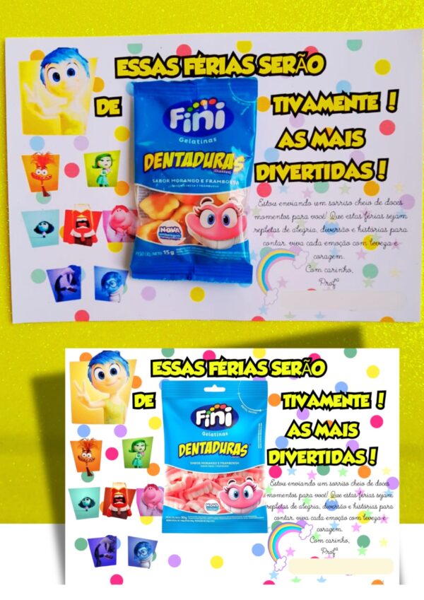 📚🎉 Cartão de Férias "Divertidamente" com Fini Dentinho! 🌟🍬