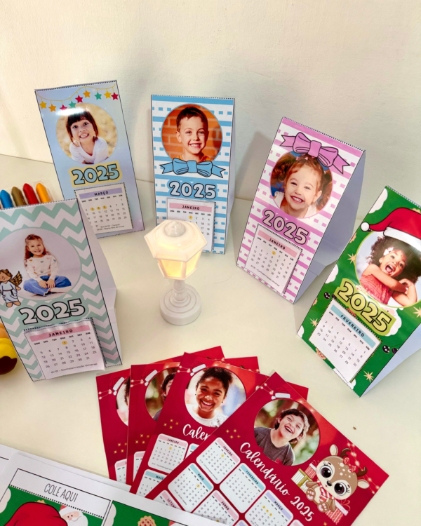Calendários de Mesa 2025 Personalizáveis com Foto da Criança - Image 4