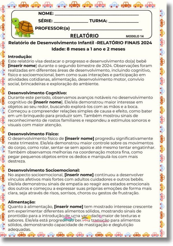 RELATÓRIOS DE DESENVOLVIMENTO 2024 E 2025 - BERÇÁRIO, MATERNAL, PRÉ-ESCOLA E EDUCAÇÃO INCLUSIVA - Imagem 9