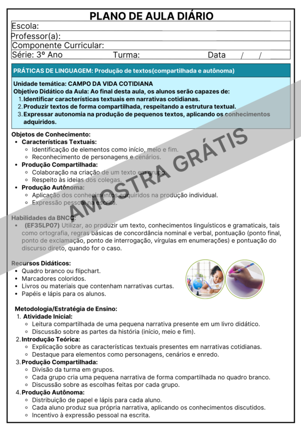 PLANEJAMENTOS DE AULAS BNCC 2025 - 3º ANO DO ENSINO FUNDAMENTAL I 📚⭐✏️🎉 - Imagem 27
