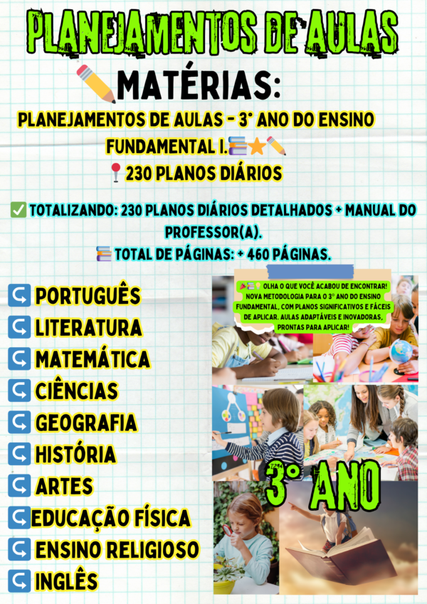 PLANEJAMENTOS DE AULAS BNCC 2025 - 3º ANO DO ENSINO FUNDAMENTAL I 📚⭐✏️🎉 - Imagem 3