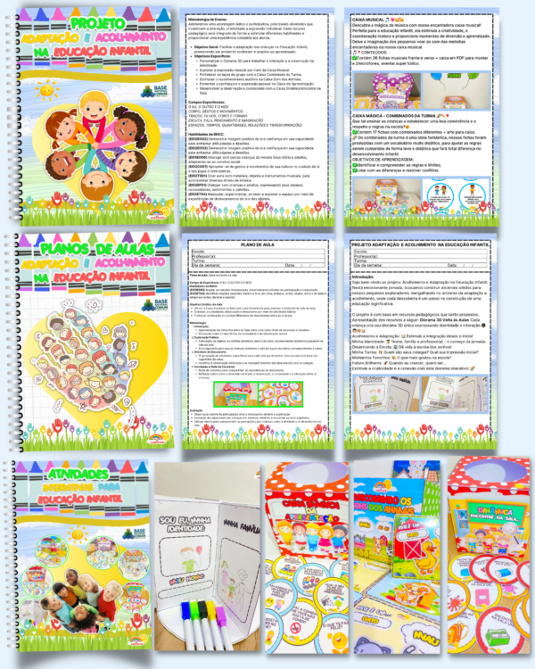 PROJETO ADAPTAÇÃO E ACOLHIMENTO NA EDUCAÇÃO INFANTIL! 🌈 Planos de aulas + atividades interativas. 🏫 - Imagem 10
