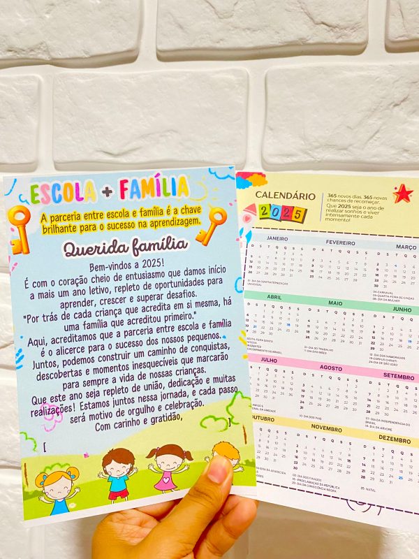 KIT LEMBRANCINHA REUNIÃO DE PAIS: ESCOLA + FAMÍLIA, A CHAVE DO SUCESSO!