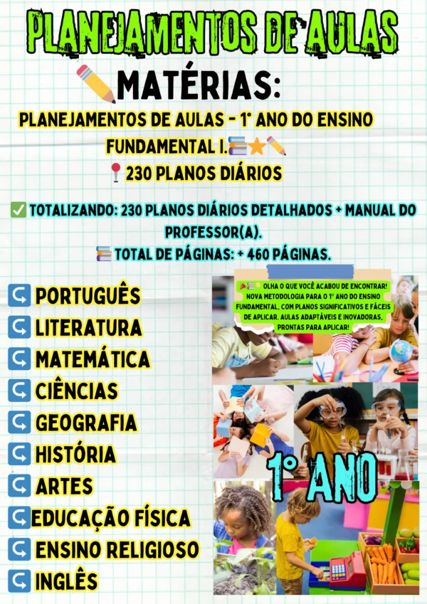 PLANEJAMENTOS DE AULAS BNCC 2025 - 1º ANO DO ENSINO FUNDAMENTAL I 📚⭐✏️🎉 - Image 2