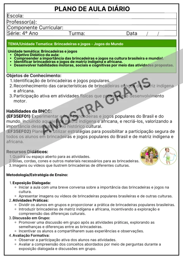 PLANEJAMENTOS DE AULAS BNCC 2025 - 4º ANO DO ENSINO FUNDAMENTAL I 📚⭐✏️🎉 - Imagem 6